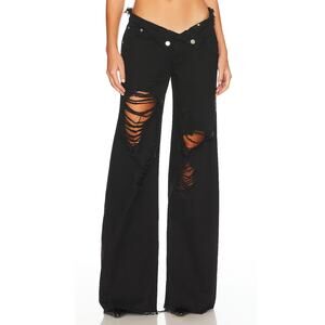 SER.O.YA Black Distressed Women Jeans